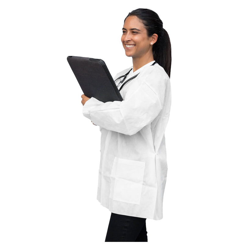 Dukal Corporation Dukal Unipack FitMe Lab Jacket  FitMe Lab Jackets, Small, Ciel Blue, 10/bg