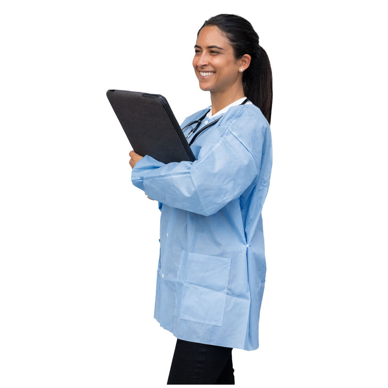 Dukal Corporation Dukal Unipack FitMe Lab Jacket  FitMe Lab Jackets, Medium, Ciel Blue, 10/bg