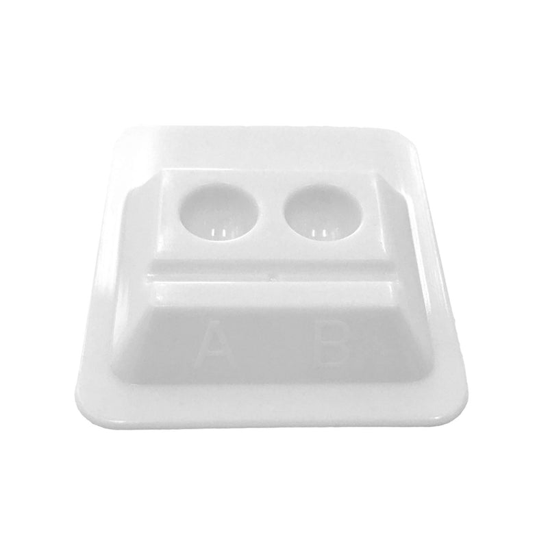 Dukal Corporation Dukal Unipack Dental Procedure Items  Mixing Wells, 2-Well with A and B Markings, White,