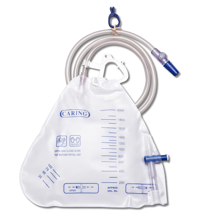 Medline Urinary Drain Bag Medline Anti-Reflux Valve Sterile 2,000 mL Vinyl (DYNC1674 / CS)