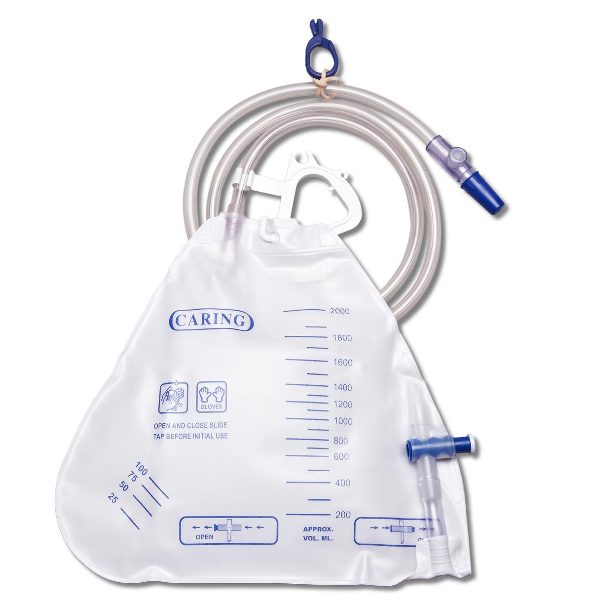 Medline Urinary Drain Bag Medline Anti-Reflux Valve Sterile 2,000 mL Vinyl (DYNC1674 / CS)