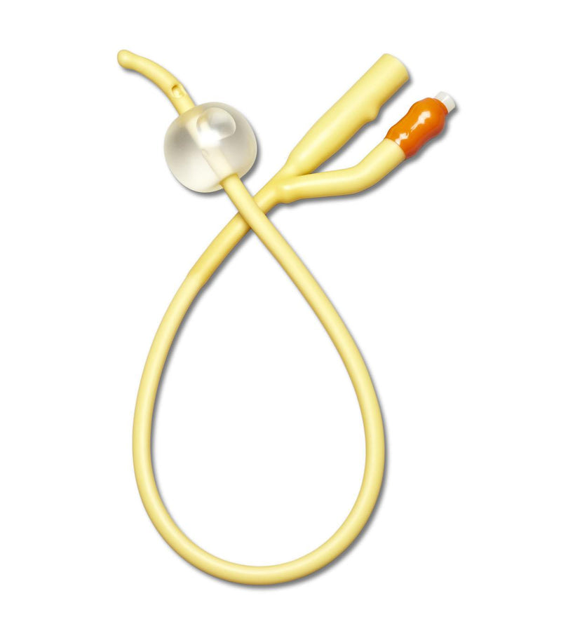Medline Foley Catheter Medline 2-Way Coude Tip 10 cc Balloon 18 Fr. Elastomer Coated Silicone (DYND11218 / CS)