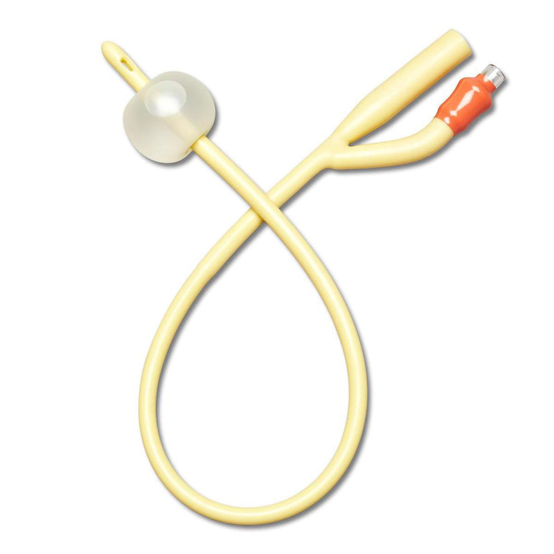 Medline Foley Catheter Medline 2-Way Standard Tip 10 cc Balloon 14 Fr. Silicone Coated Latex (DYND11754 / CS) 