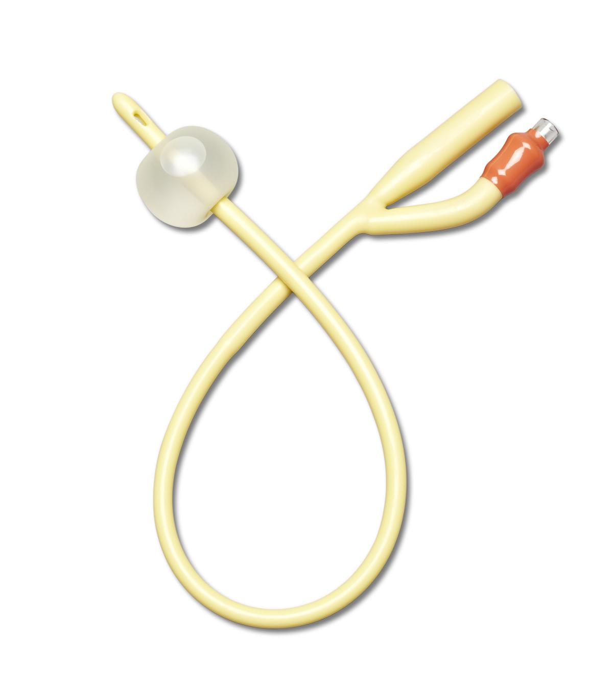 Medline Foley Catheter Medline 2-Way Standard Tip 10 cc Balloon 20 Fr. Silicone Coated Latex (DYND11760 / CS)