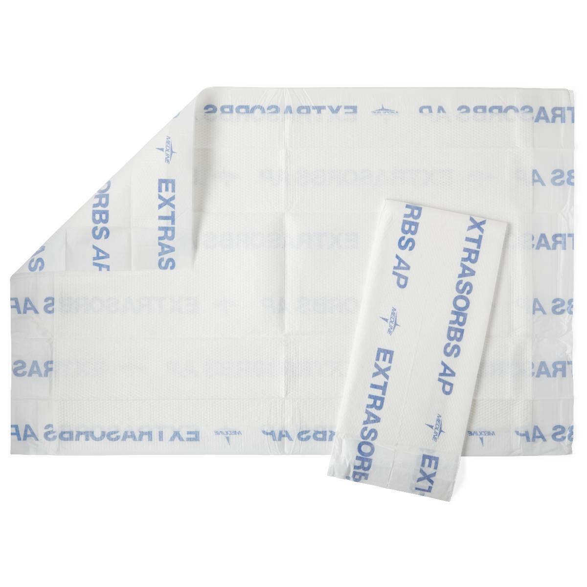 Medline Disposable Underpad Extrasorbs AP Low Air Loss 23 X 36 Inch Polymer Moderate Absorbency (EXTRASRB2336A / CS) 