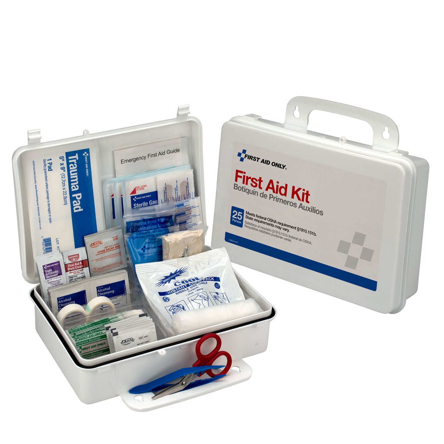 FIRST AID KT 25PRSN 95PC PLSTCWEATHERPRF CS 12/CS (DROP)