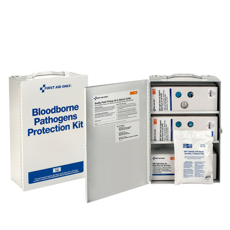 First Aid Only/Acme United Corporation First Aid Only/Acme United Spill Clean Up Kit  BBP Spill Clean Up Cabinet, Metal Case