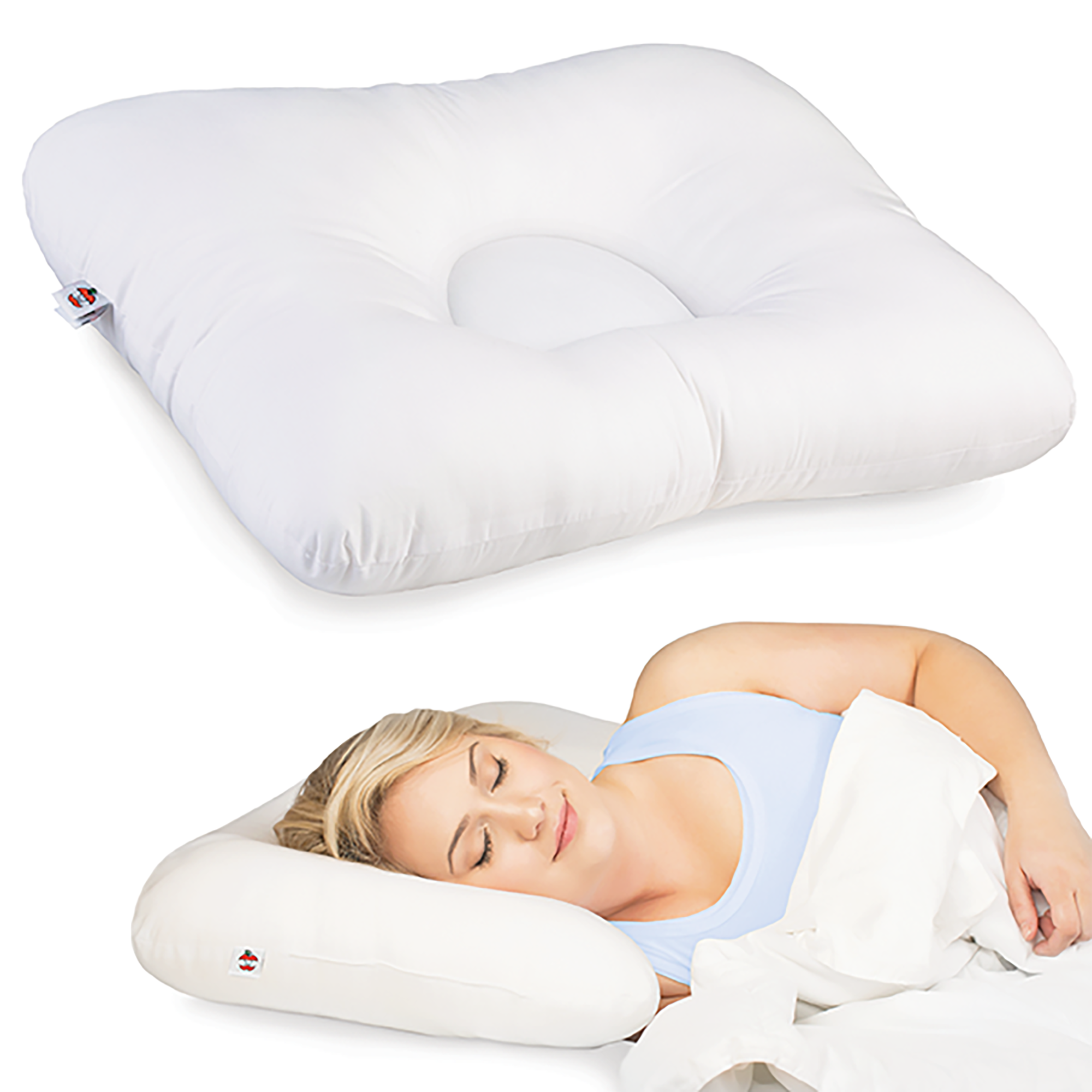 PILLOW FIBER FILL CERVICALD-CORE MIDSIZE 22X15 WHT