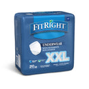 Absorbent Underwear FitRight Bariatric Pull On with Tear Away Seams Adult 2X-Large Unisex Disposable Heavy Absorbency (80/CS)