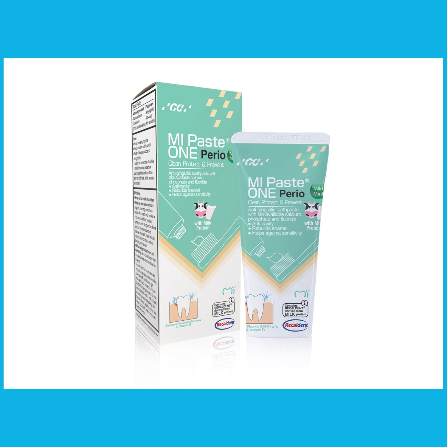 TOOTHPASTE MI PASTE ONE PERIOMILD MINT 42G TUBE 10/PK