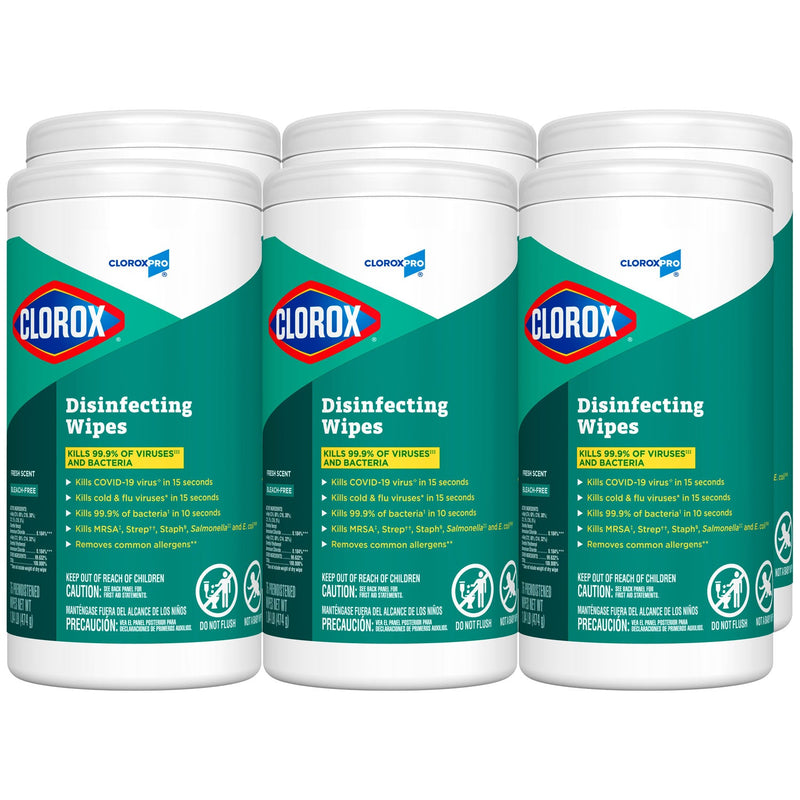Clorox Sales Company Clorox Commercial Solutions Disinfecting Wipes  CloroxPro Clorox Disinfecting Wipes, Fresh Scent,