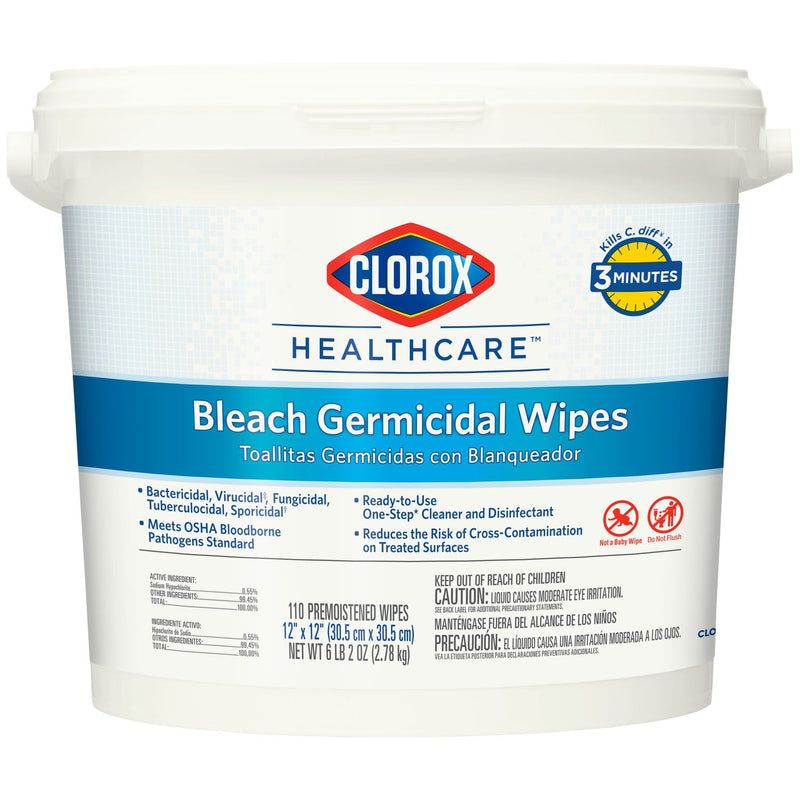 Clorox Sales Company Clorox Healthcare Bleach Germicidal Cleaners  Wipes, Bleach Germicidal, 12 x 12, Starter Kit, 11