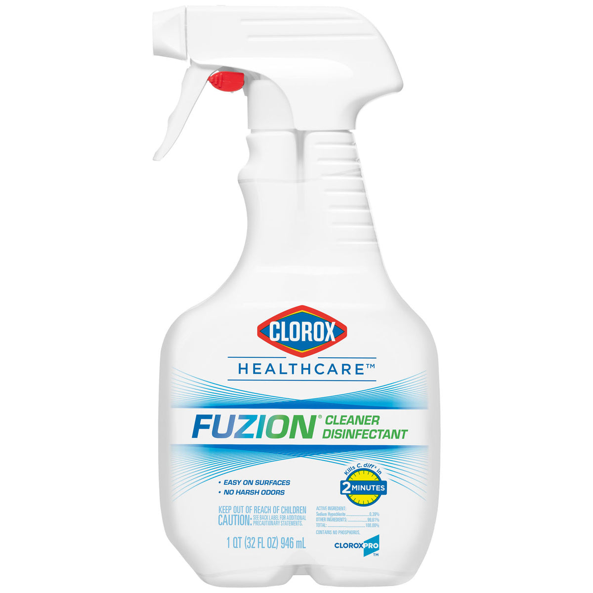 CLEANER DISINFECTANT FUZION32OZ SPRAY W/PUMP 9/CS