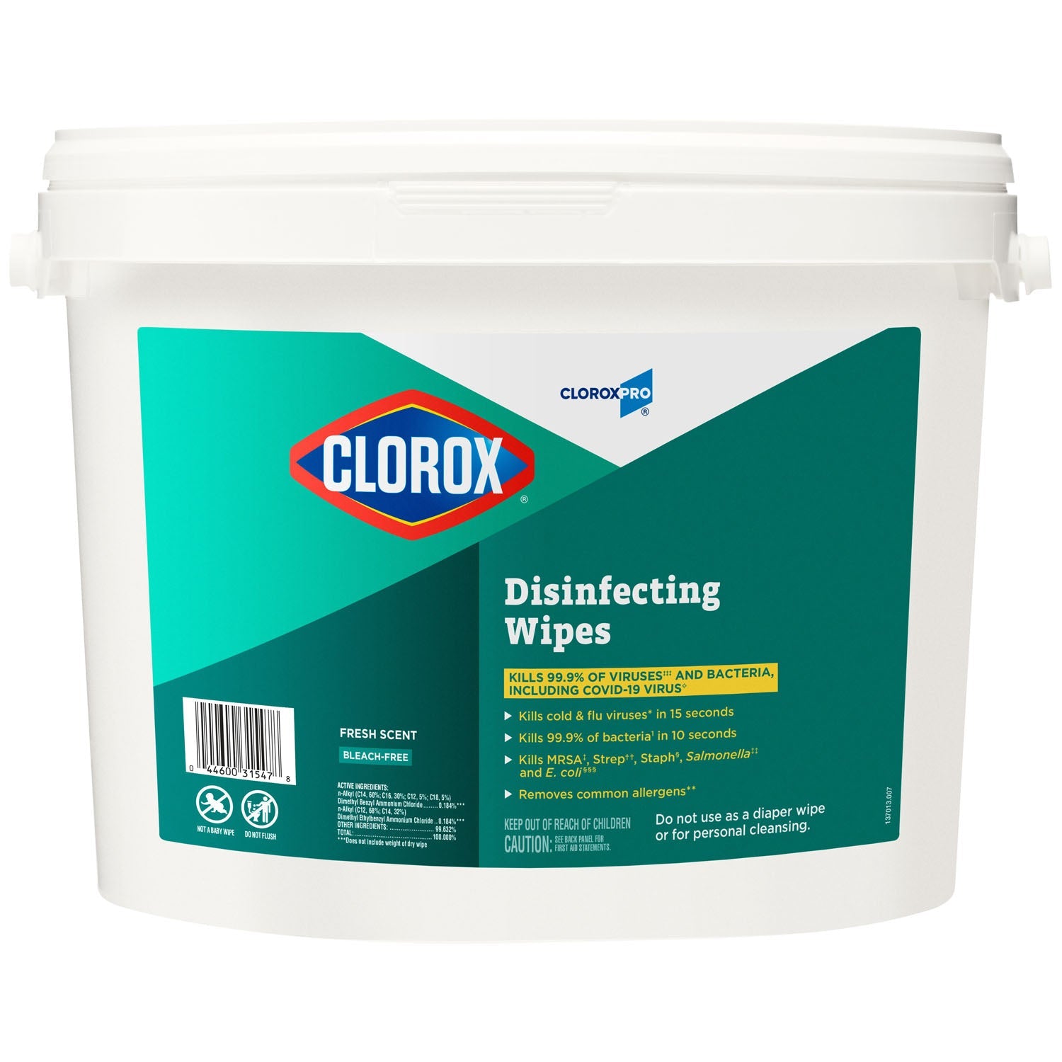 Clorox Sales Company Clorox Commercial Solutions Disinfecting Wipes  CloroxPro Clorox Disinfecting Wipes, Fresh Scent,