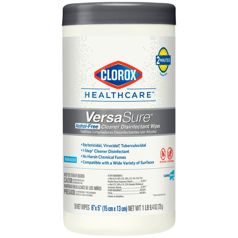 Clorox Sales Company Clorox Versasure Cleaner Disinfectant Wipes  Wipes, 6" x 5", 150/can, 6 can/cs
