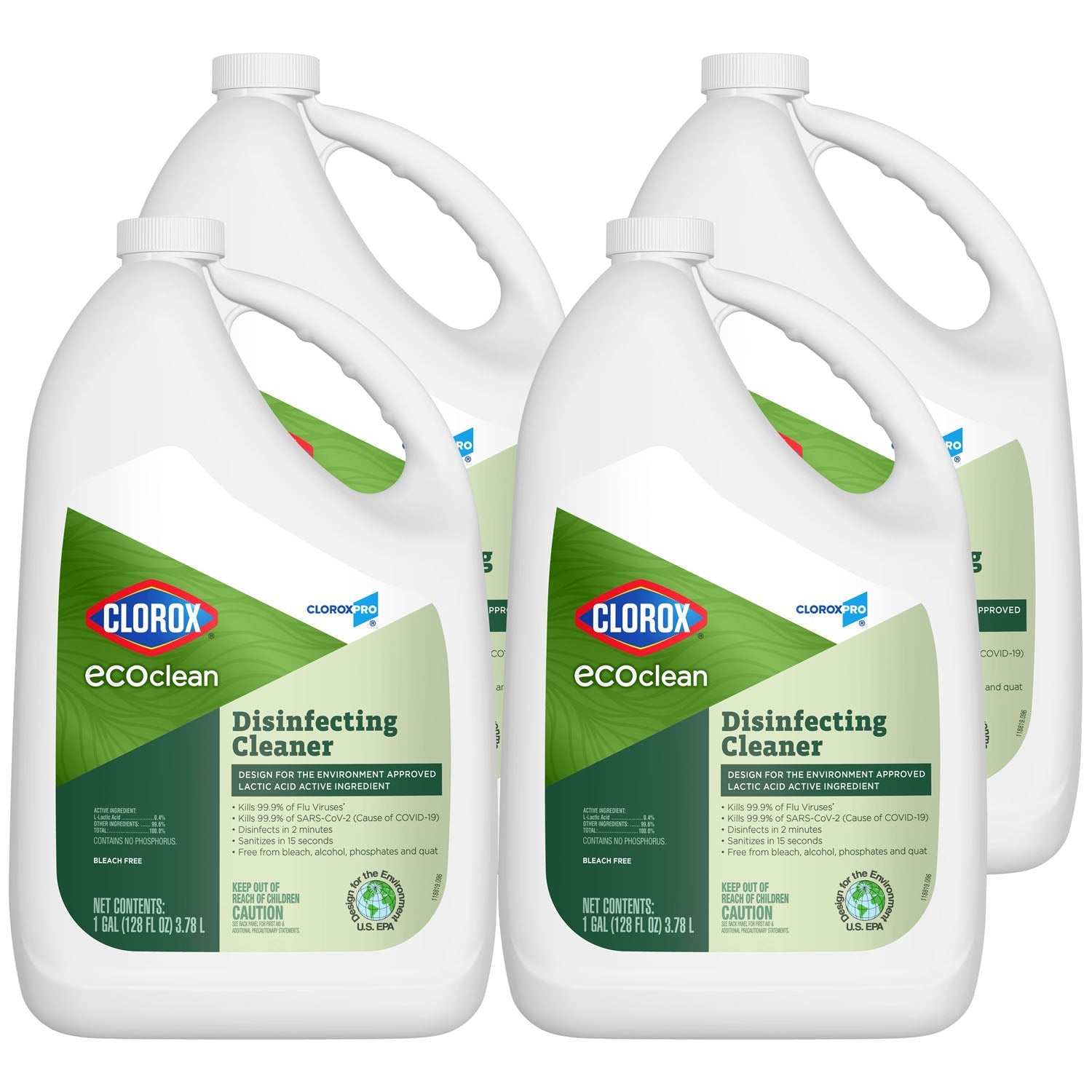 Clorox Sales Company Clorox Ecoclean Disinfectant Cleaner  Disinfecting Cleaner, 128 oz, 4/cs