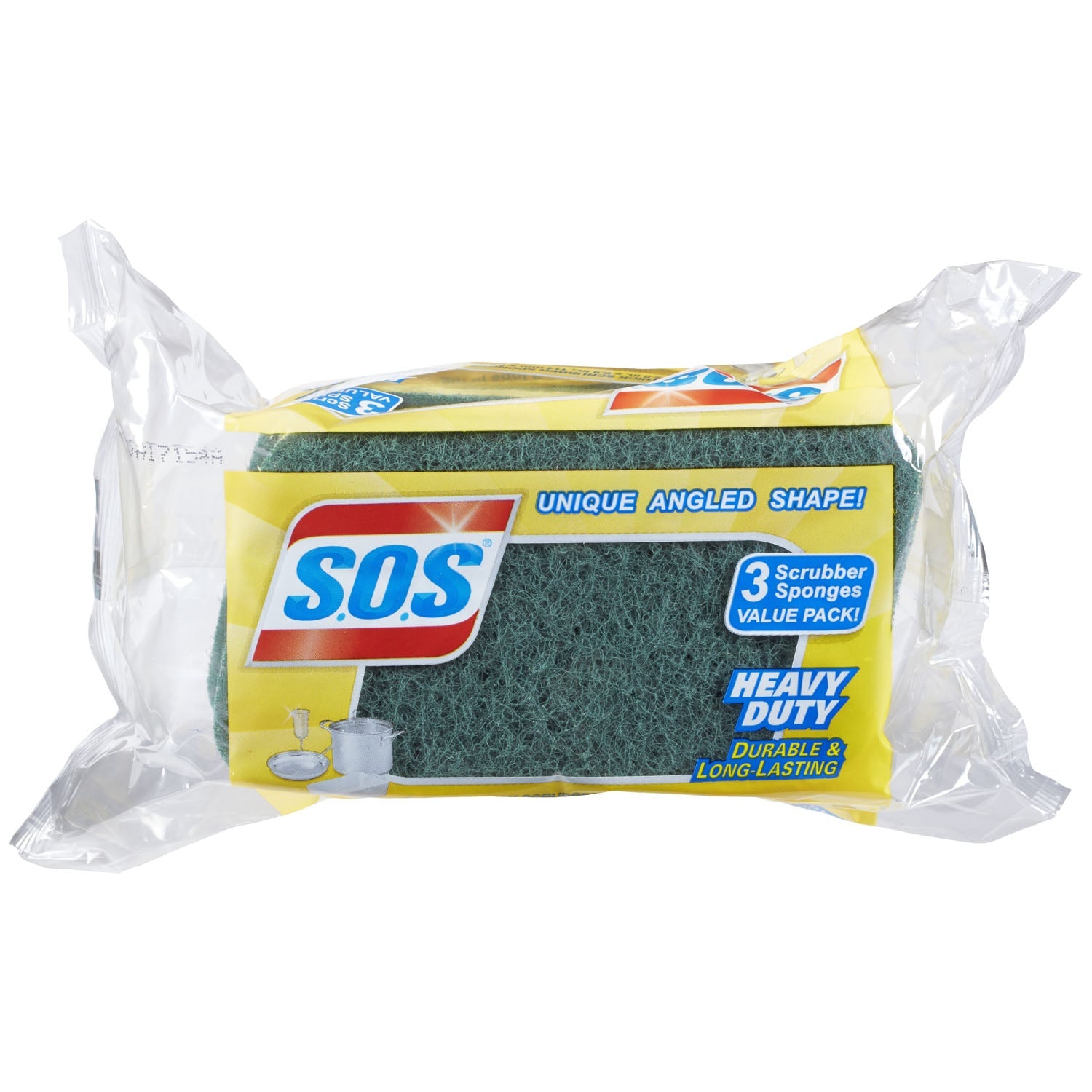 Clorox Sales Company Clorox Manual Cleaning Tools  S.O.S Heavy Duty Scrubber Sponge, 3 ct, 8/cs