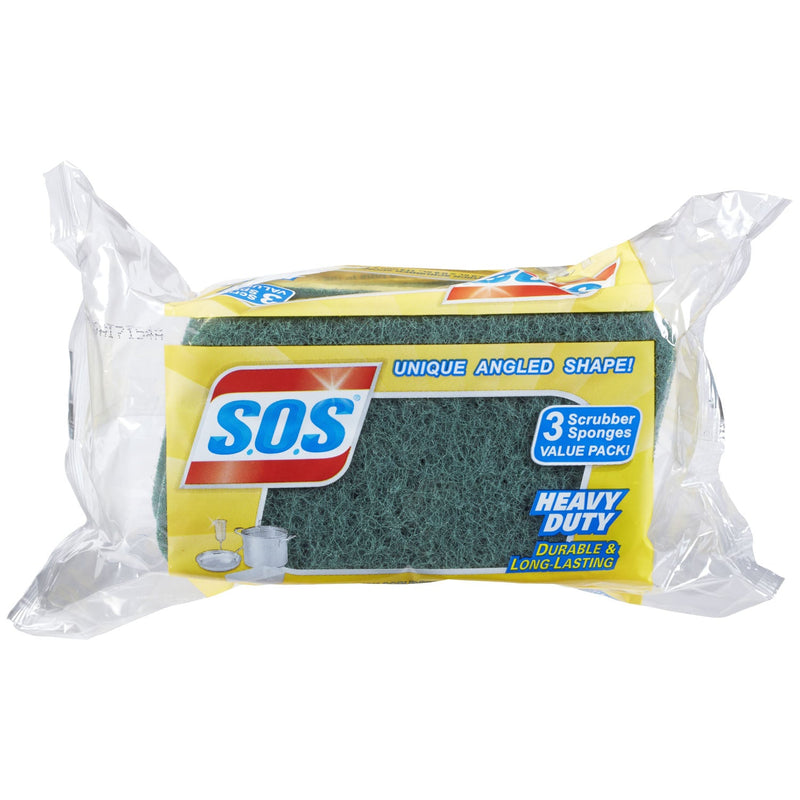 Clorox Sales Company Clorox Manual Cleaning Tools  S.O.S Heavy Duty Scrubber Sponge, 3 ct, 8/cs