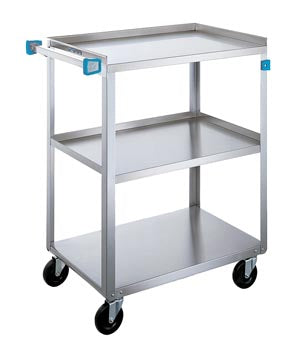Lakeside Manufacturing, Inc. Lakeside Utility Carts Stainless Steel Angle Leg  Medium Duty Cart, 3 Shelves, 16¾"W x 27 5/8"L x 32