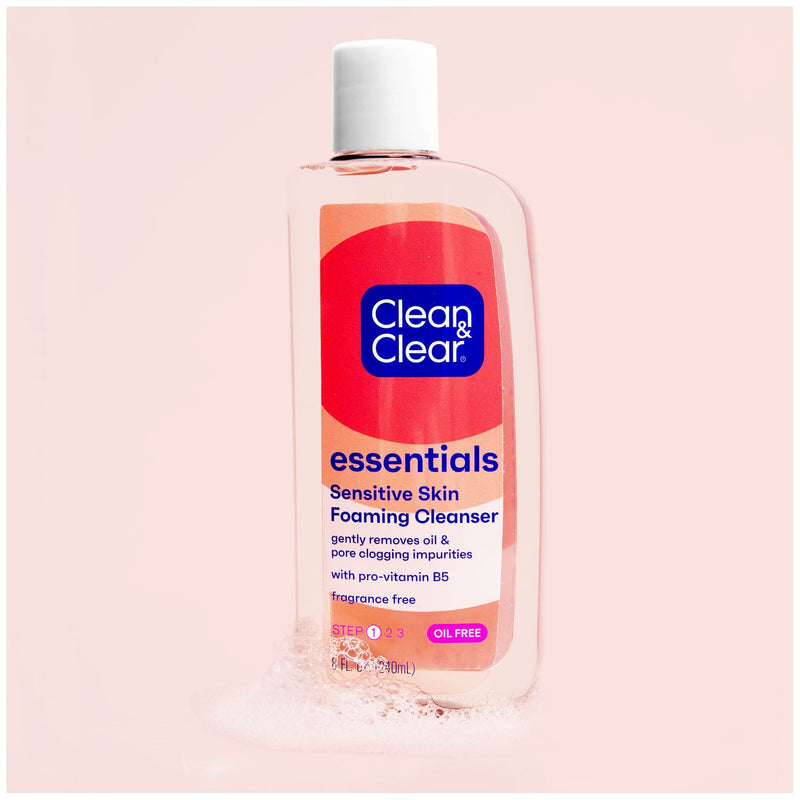Johnson & Johnson Consumer Products J&J Clean & Clear Facial Care  Essentials Foaming Facial Cleanser, Oil Free, 8 fl