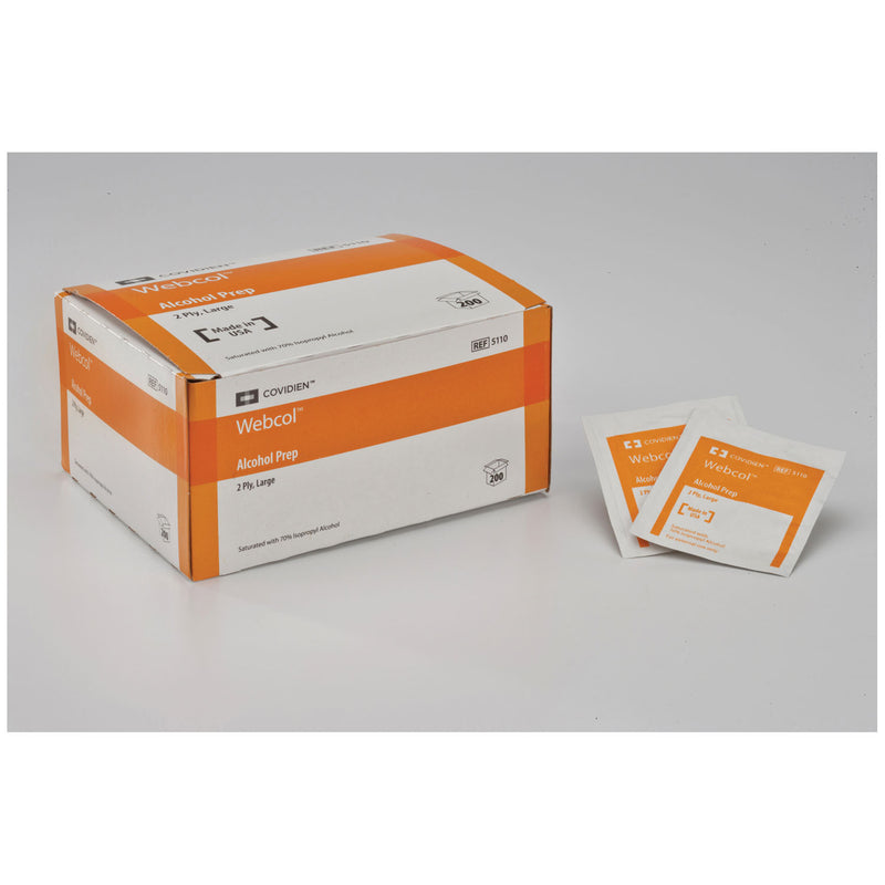 PREP ALCOHOL WEBCOL LG2PLY 200/BX 20BX/CS