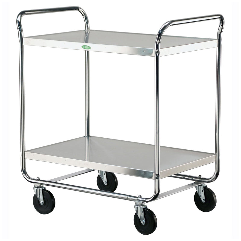 Lakeside Manufacturing, Inc. Lakeside Utility Carts - Stainless Steel Tubular Model  Cart, 2 Shelves, 23"W x 36"L x 40 1/8"H, 500 lb Ca