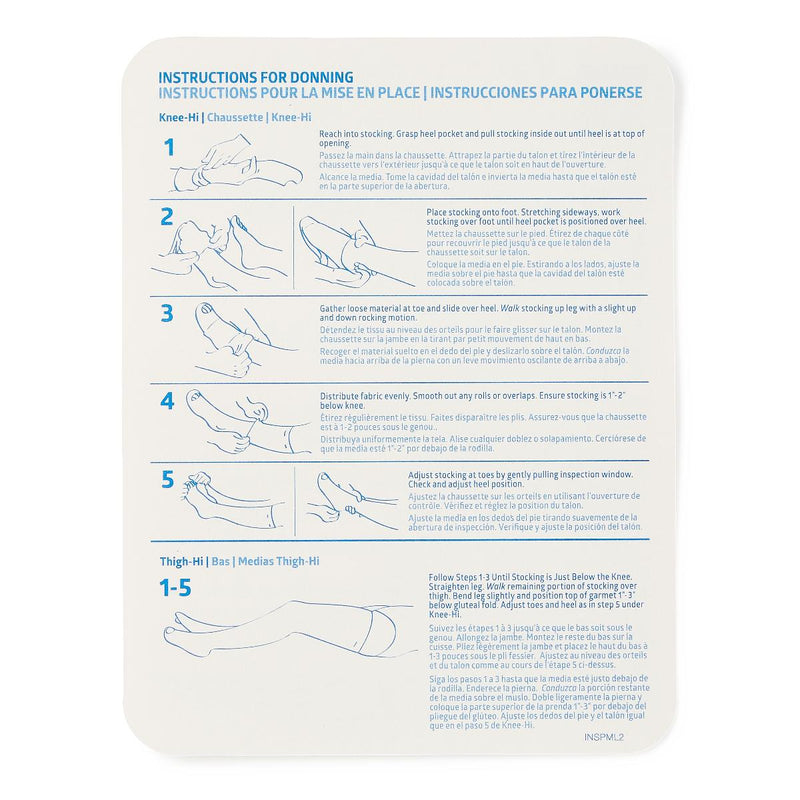 Medline Anti-embolism Stocking EMS Knee High Medium Inspection Toe (MDS160644 / BX) 