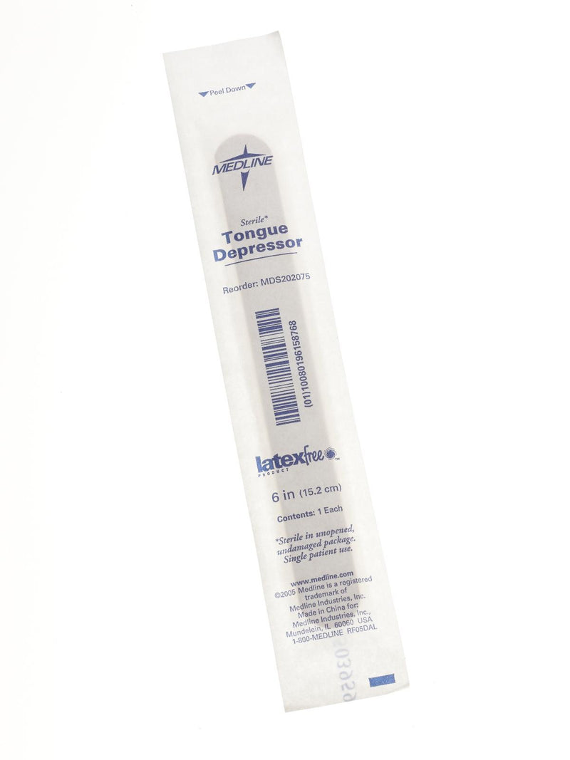 Medline Tongue Depressor Medline 6 Inch Length Wood Senior (MDS202075 / CS) 