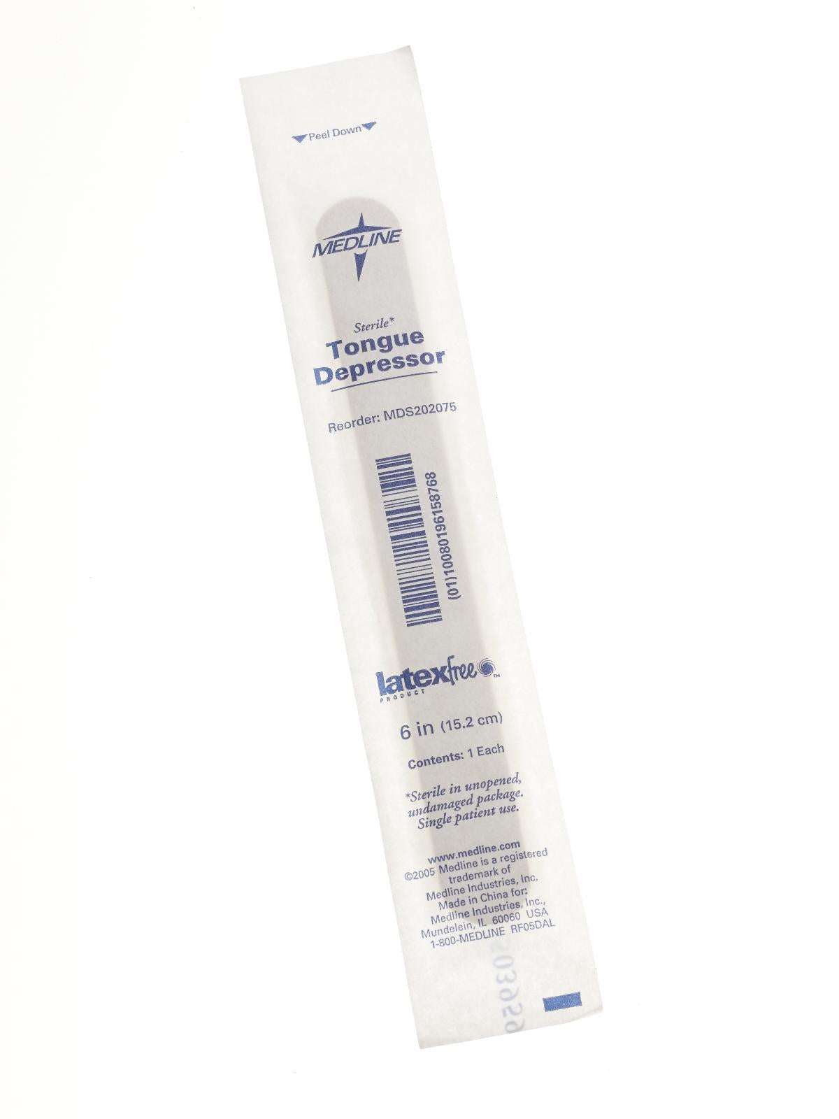 Medline Tongue Depressor Medline 6 Inch Length Wood Senior (MDS202075 / CS) 