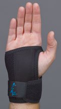 Medical Specialties Wrist Splint GelFlex Contoured Polymer Gel / Mineral Oil Right Hand Black Large 