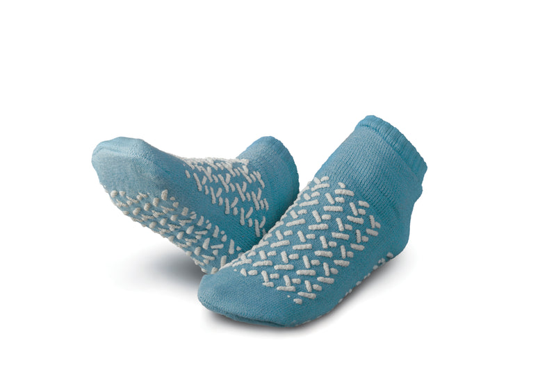 Slipper Socks Medline Unisex Adult X-Large Double Tread Single Patient Use Tan (Case of 48 Pairs)