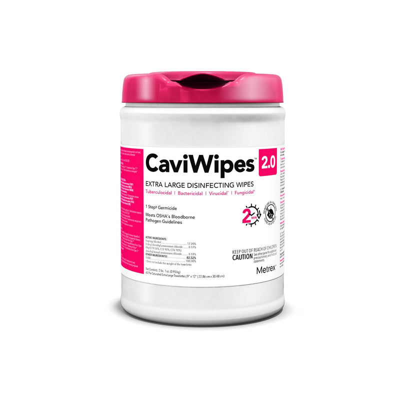 Metrex CaviWipes  CaviWipes 2.0 XL, 65 wipes/canister, 12 can/cs (40