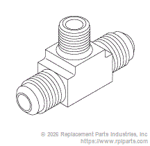 RPI MIF244 Union Tee Fitting (1/4" Sae-45° Flare) 
