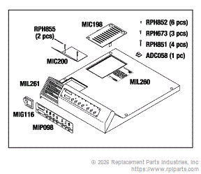 RPI MIK197 Top Cover Kit 