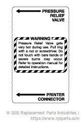 RPI MIL260 Label (Pr Valve Warning) 