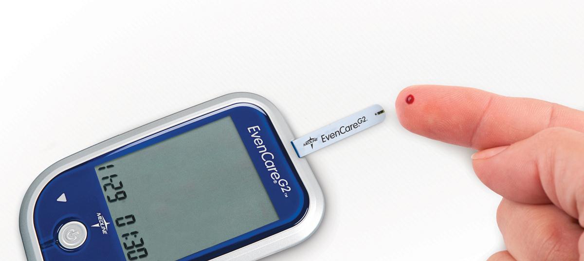 Blood Glucose Test Strips EvenCare G2 50 Strips per Pack For EvenCare G2 Blood Glucose Monitoring System (600/CS)