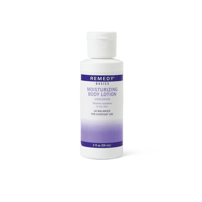 Medline Hand and Body Moisturizer Medline Remedy Essentials Moisturize 2 oz. Bottle Unscented Lotion CHG Compatible (MSC092MBL02 / CS) 