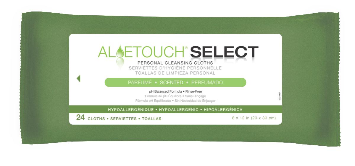 Medline Personal Cleansing Wipe Aloetouch Select Soft Pack Scented 24 Count (MSC095280 / CS) 