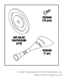 RPI MTK019 Air Valve Diaphragm Kit