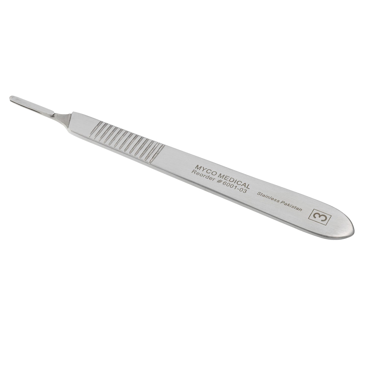 Myco Medical Myco Stainless Steel Blade Handles  #3 Bard Parker Style Handle Fits Blade Sizes 9, 17