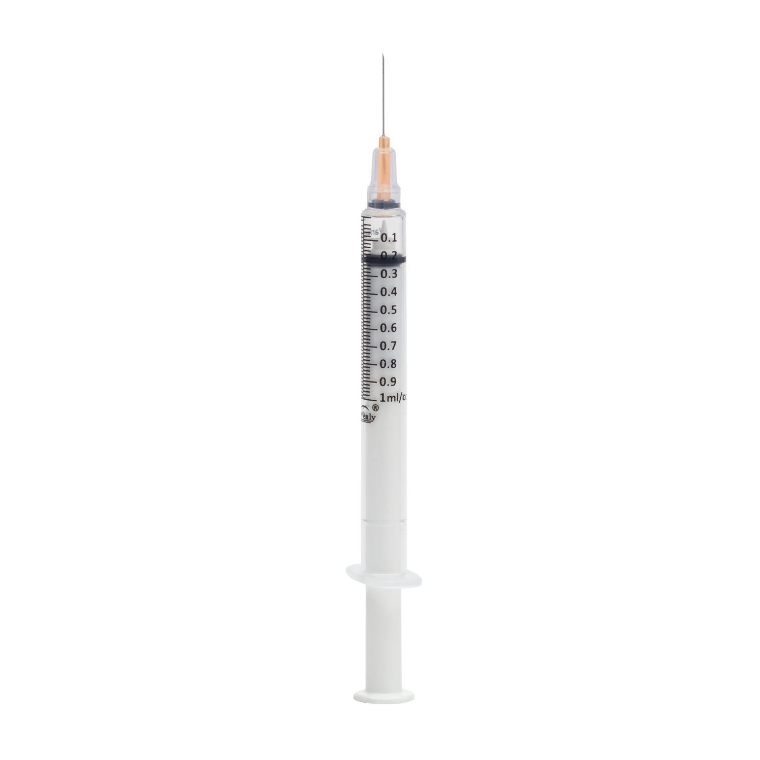 Myco Medical Myco Reli® Wealy® Safety Syringes  Needle-1-mL-25G-x-1.0-Sterile-Orange-100-bx-Rx-Ite