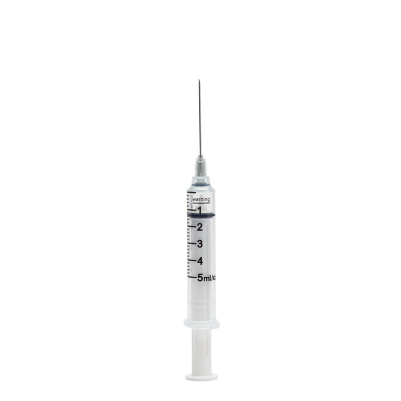 Myco Medical Myco Reli Wealy Safety Syringes  Needle, 5 mL, 22G x 1.5", Sterile, Black, 100/bx (