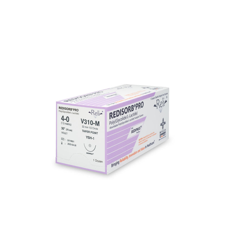 SUTURE REDISORB VIOLET BRAID4-0 30IN YSH-1 12/BX