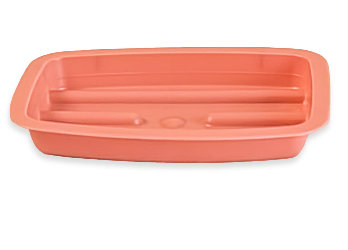 SOAP DISH RECTANGULARDUSTY ROSE 1000/CS