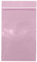BAG ANTI-STATIC ZIP, PINK TINT4MIL 2.5X3 100/PK 10PK/CS