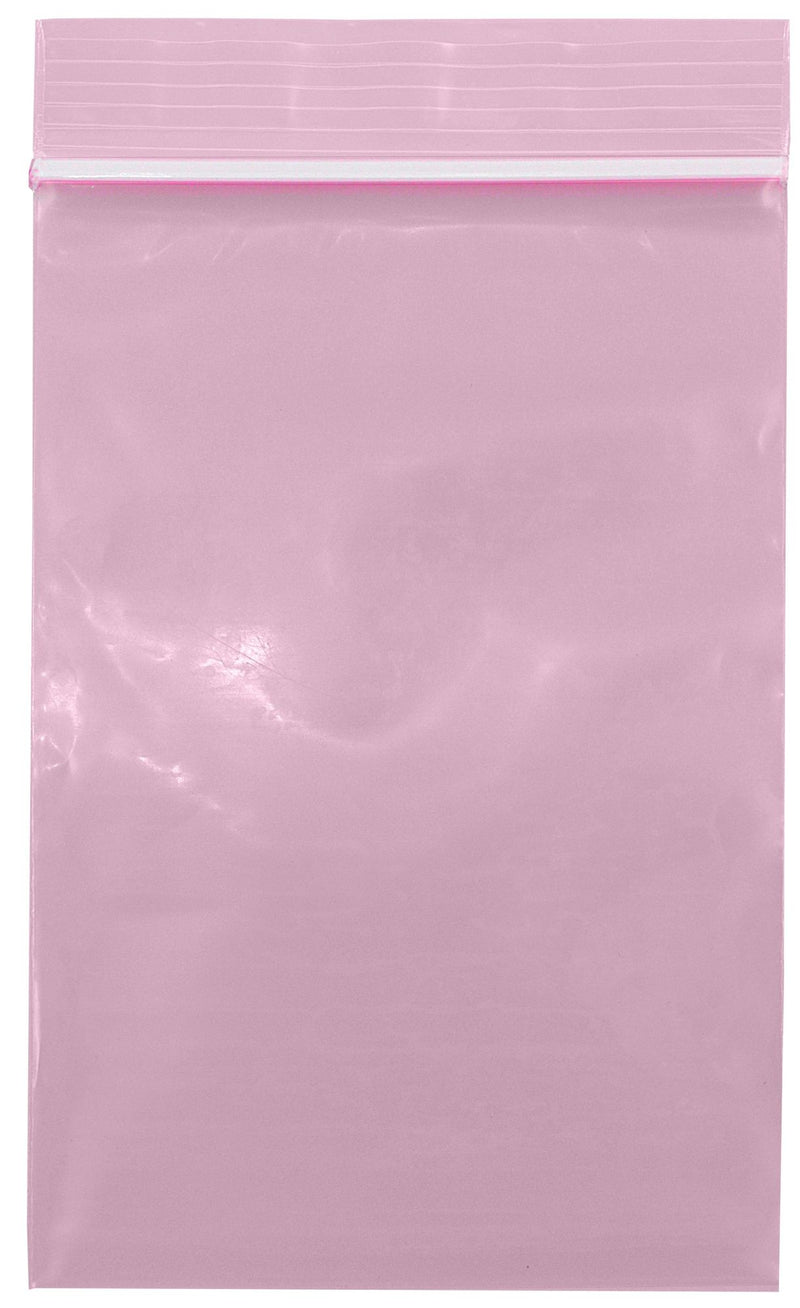 BAG ANTI-STATIC ZIP, PINK TINT4MIL 2.5X3 100/PK 10PK/CS