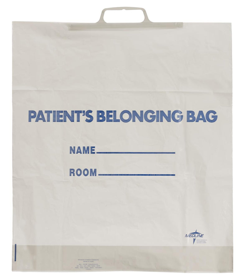 Patient Belongings Bag Medline 18 X 20 Inch Plastic Snap Closure White (10/CS)