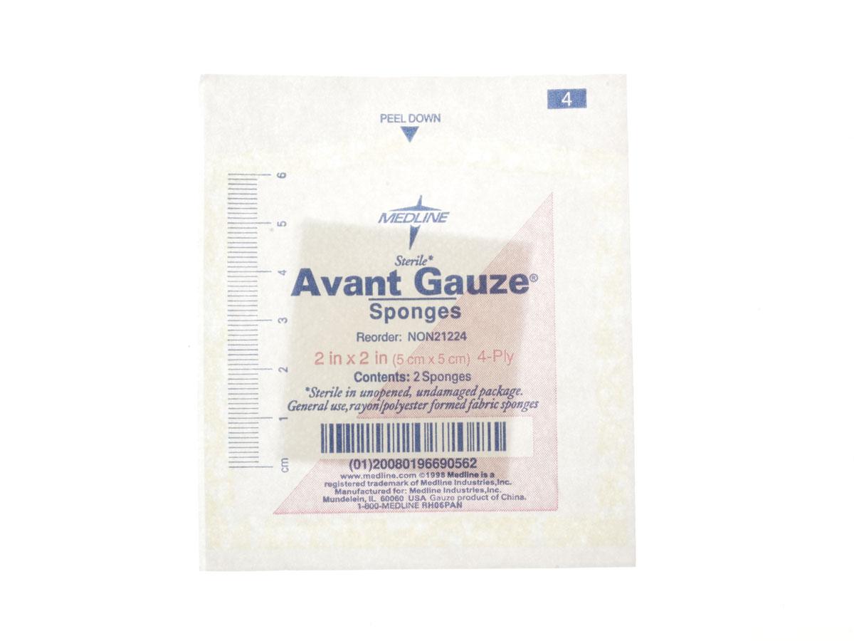 Avant Gauze Sterile Nonwoven Sponge, 2 x 2 Inch, 4-Ply (1500/CS)