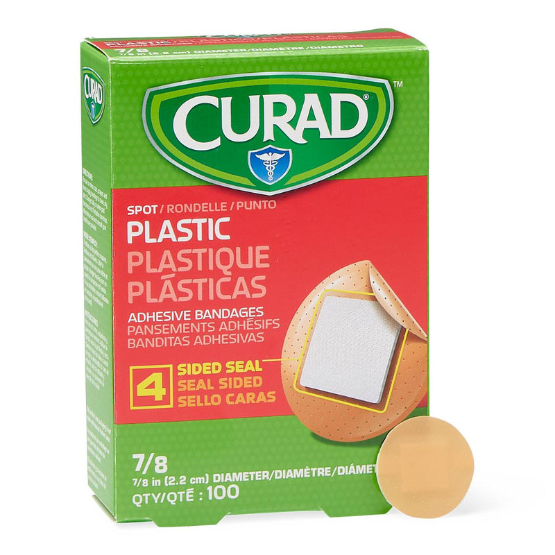 Curad Round Tan Adhesive Spot Bandage, 7/8 Inch (12/CS)
