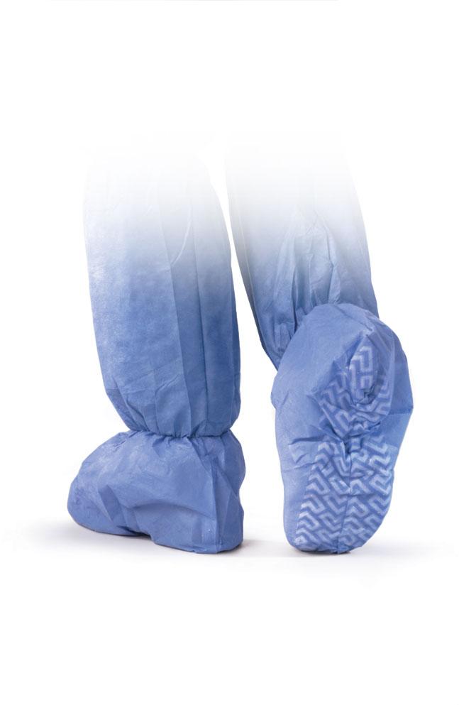 Medline Boot Cover Medline X-Large Knee High Nonskid Sole Blue NonSterile (NON27143XL / CS) 